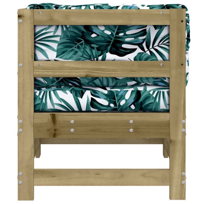 Canapé d'angle avec coussins bois de pin imprégné – Image 2