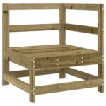 Canapé d'angle avec coussins bois de pin imprégné – Image 4