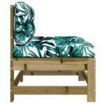 Canapé central avec coussins bois de pin imprégné – Image 2