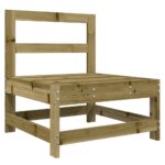 Canapé central avec coussins bois de pin imprégné – Image 4