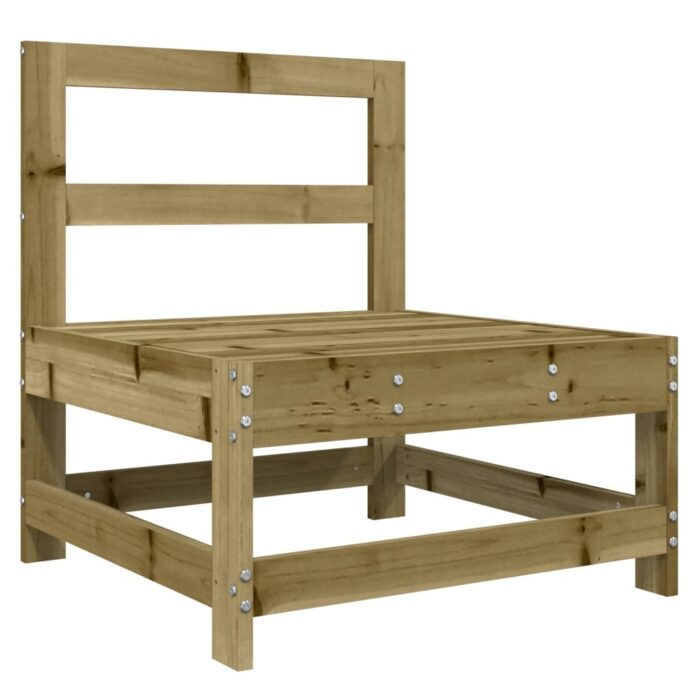 Canapé central avec coussins bois de pin imprégné – Image 4