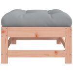 Repose-pied de jardin avec coussin bois massif douglas – Image 2