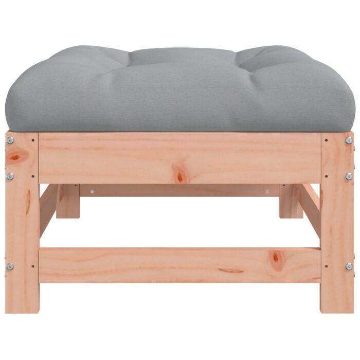 Repose-pied de jardin avec coussin bois massif douglas – Image 2