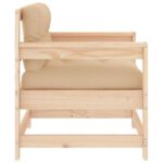 Chaises de jardin avec coussins lot de 2 bois de pin massif – Image 3