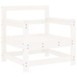 Chaises de jardin et coussins lot de 2 blanc bois de pin massif – Image 5