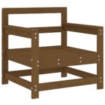 Chaises de jardin avec coussins lot de 2 marron miel – Image 5
