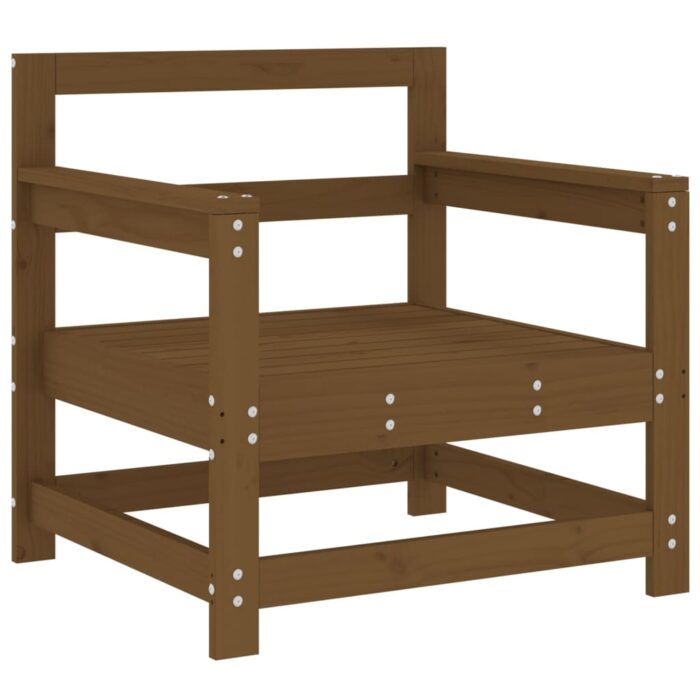 Chaises de jardin avec coussins lot de 2 marron miel – Image 5