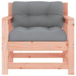 Chaises de jardin avec coussins lot de 2 bois massif douglas – Image 2