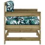 Chaises de jardin avec coussins lot de 2 bois de pin imprégné – Image 3