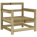 Chaises de jardin avec coussins lot de 2 bois de pin imprégné – Image 5