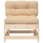 Canapés centraux avec coussins 2 pcs bois de pin massif – Image 3