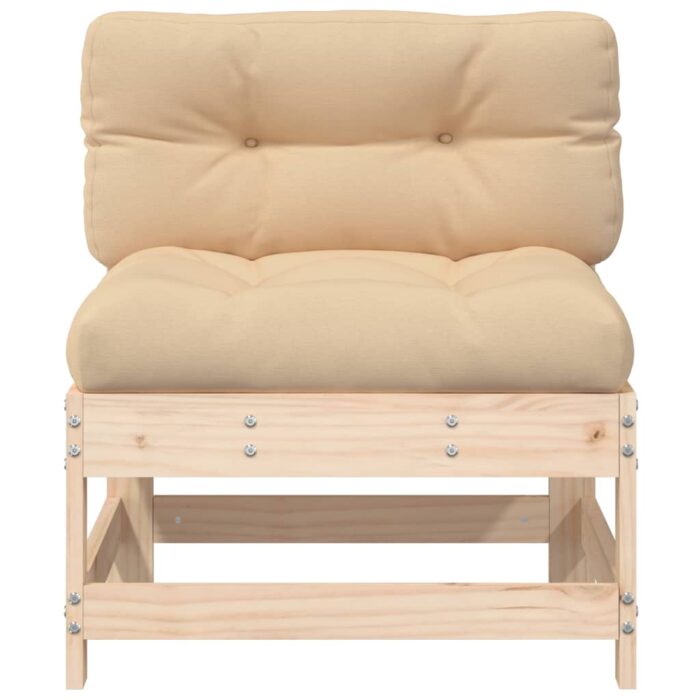Canapés centraux avec coussins 2 pcs bois de pin massif – Image 3