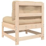 Canapés centraux avec coussins 2 pcs bois de pin massif – Image 5