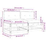 Canapés centraux avec coussins 2 pcs bois de pin massif – Image 8