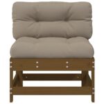 Canapés centraux avec coussins 2 pcs marron miel – Image 3
