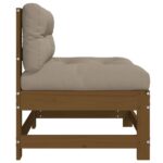 Canapés centraux avec coussins 2 pcs marron miel – Image 4