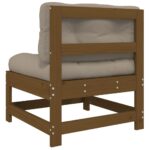 Canapés centraux avec coussins 2 pcs marron miel – Image 5