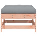 Repose-pieds de jardin et coussins lot de 2 bois massif douglas – Image 3