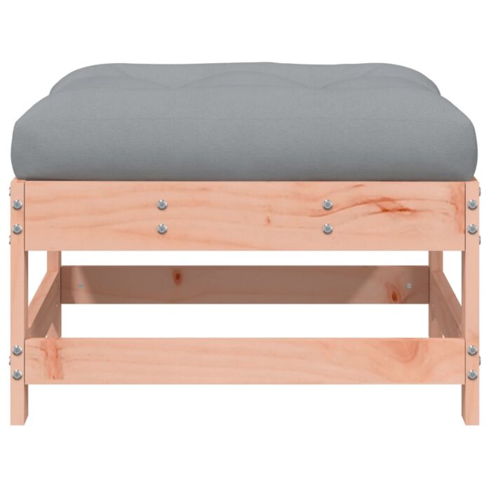 Repose-pieds de jardin et coussins lot de 2 bois massif douglas – Image 3