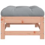 Repose-pieds de jardin et coussins lot de 2 bois massif douglas – Image 4