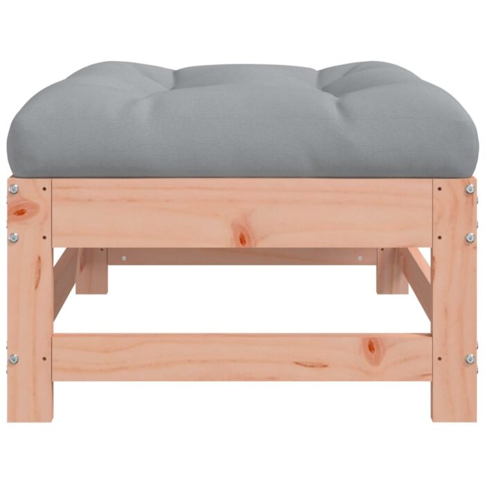 Repose-pieds de jardin et coussins lot de 2 bois massif douglas – Image 4