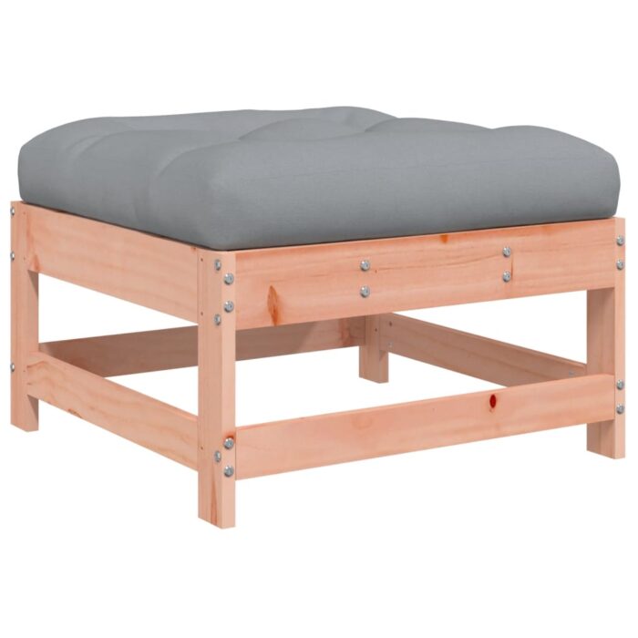 Repose-pieds de jardin et coussins lot de 2 bois massif douglas – Image 5