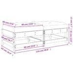 Repose-pieds de jardin et coussins lot de 2 bois pin imprégné – Image 8