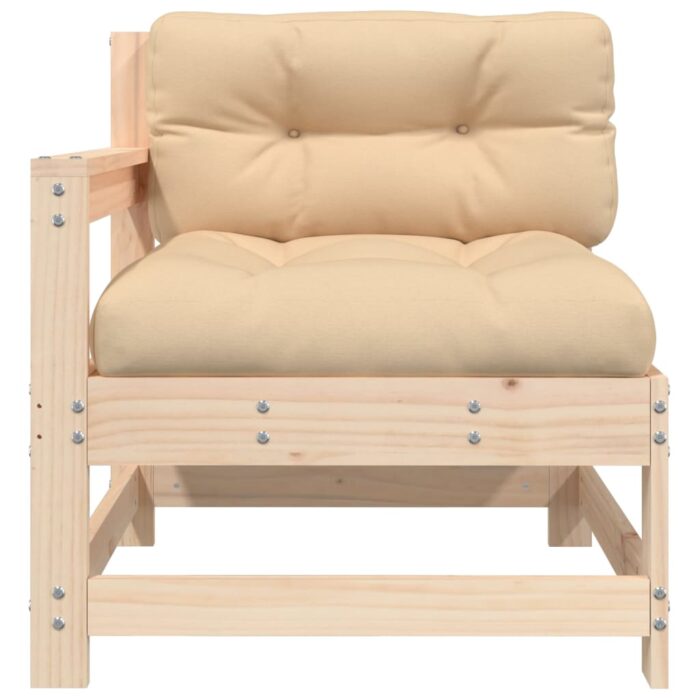 Chaises de jardin avec coussins lot de 2 bois de pin massif – Image 3