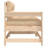 Chaises de jardin avec coussins lot de 2 bois de pin massif – Image 4