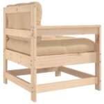 Chaises de jardin avec coussins lot de 2 bois de pin massif – Image 5