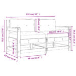Chaises de jardin et coussins lot de 2 blanc bois de pin massif – Image 8