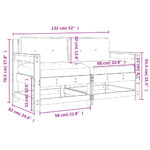 Chaises de jardin avec coussins lot de 2 bois massif douglas – Image 8
