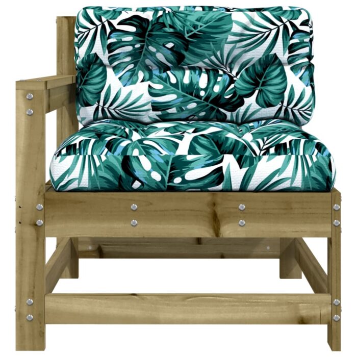 Chaises de jardin avec coussins lot de 2 bois de pin imprégné – Image 3