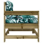 Chaises de jardin avec coussins lot de 2 bois de pin imprégné – Image 4