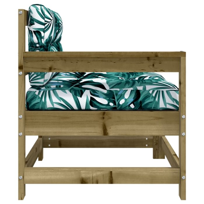 Chaises de jardin avec coussins lot de 2 bois de pin imprégné – Image 4