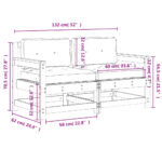 Chaises de jardin avec coussins lot de 2 bois de pin imprégné – Image 8