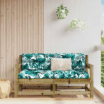 Chaises de jardin avec coussins lot de 2 bois de pin imprégné
