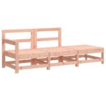 Salon de jardin 3 pcs avec coussins bois massif douglas – Image 2