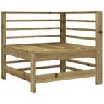 Canapé d'angle avec coussins bois de pin imprégné – Image 4