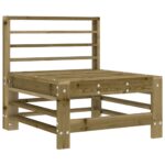 Canapé central avec coussins bois de pin imprégné – Image 4