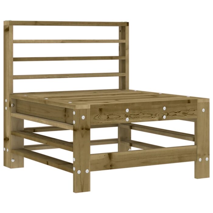 Canapé central avec coussins bois de pin imprégné – Image 4