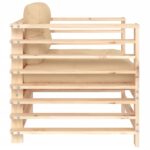 Chaises de jardin avec coussins lot de 2 bois de pin massif – Image 3