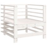 Chaises de jardin et coussins lot de 2 blanc bois de pin massif – Image 5