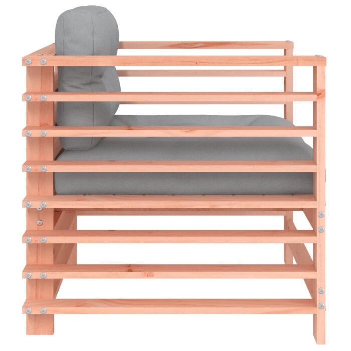 Chaises de jardin avec coussins lot de 2 bois massif douglas – Image 3