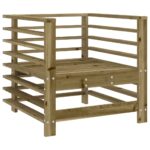 Chaises de jardin avec coussins lot de 2 bois de pin imprégné – Image 5
