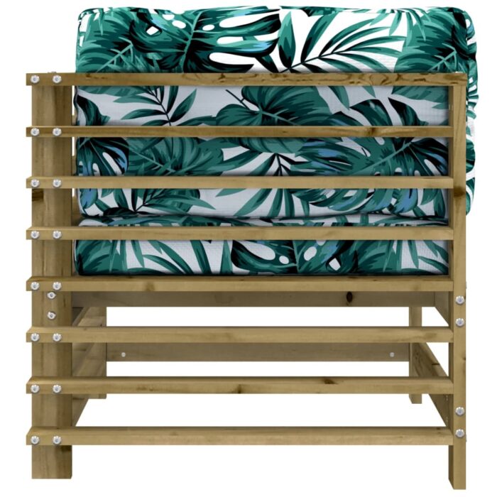Canapés d'angle avec coussins 2 pcs bois de pin imprégné – Image 4