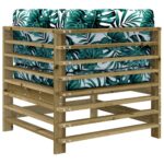 Canapés d'angle avec coussins 2 pcs bois de pin imprégné – Image 5