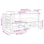 Canapés d'angle avec coussins 2 pcs bois de pin imprégné – Image 8
