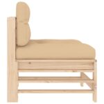 Canapés centraux avec coussins 2 pcs bois de pin massif – Image 4