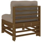 Canapés centraux avec coussins 2 pcs marron miel – Image 5